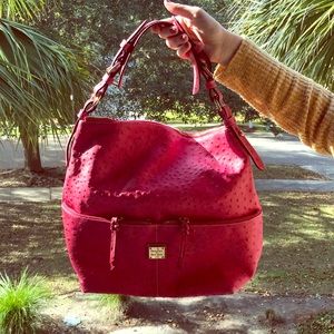 Fuchsia Leather Dooney & Burke Handbag